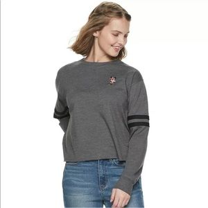 Disney Bashful Minnie Mouse LS Crop Top XL